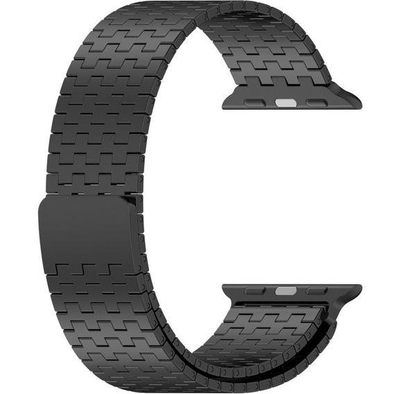 Acél karperec Apple Watch 1/2/3/4/4/5/6/7/8/SE/ULTRA 42/44/45/45/49 MM - Fekete