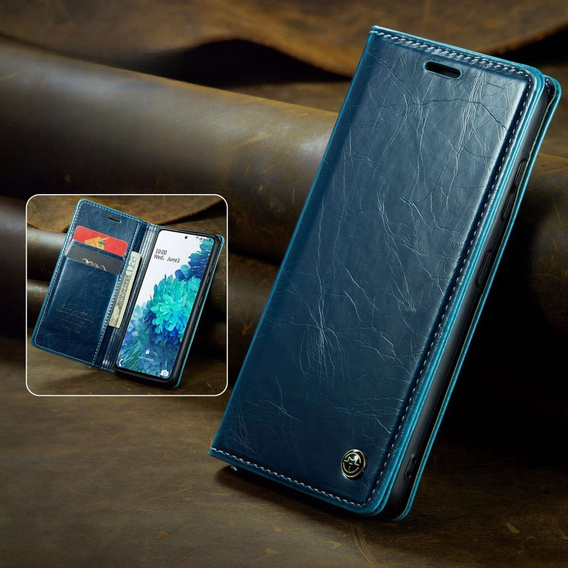 CASEME flip tok Samsung Galaxy S20 FE / 5G, Waxy Textured, kék