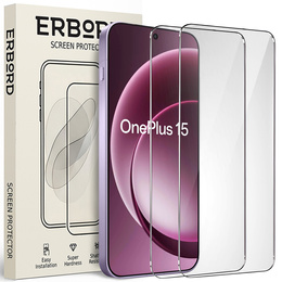 2x ERBORD 9H kemény üveg edzett üveg OnePlus 15R készülékhez