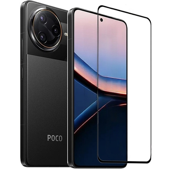 3D edzett üveg Xiaomi Poco F7 Ultra készülékhez, fekete keret