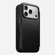 Nomad tok iPhone 17 Pro-hoz, Modern bőr fóliatok, fekete