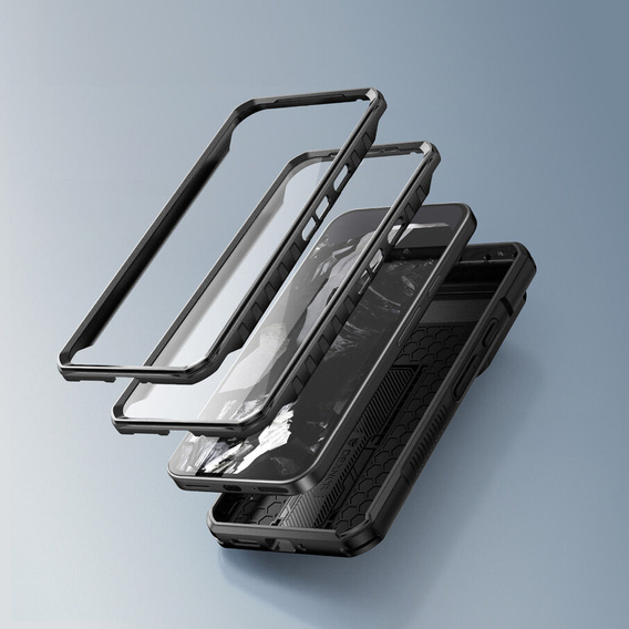 Páncélozott tok a Google Pixel 9 Pro, Dexnor Full Body (Two Frames), fekete