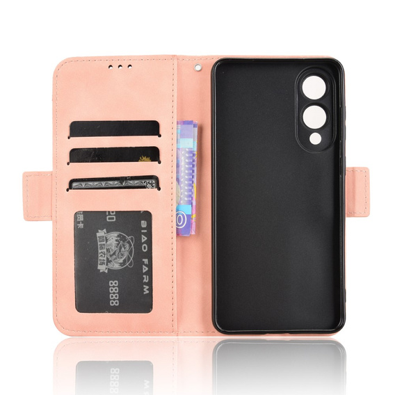 Pattintható tok a Samsung Galaxy S25 Edge, Card Slot, rózsaszín