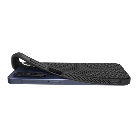 A Spigen tok Samsung Galaxy A26 5G, Liquid Air, fekete + 9H edzett üveghez