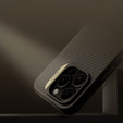 Tok iPhone 16 Pro, páncélozott Nillkin, Carbon Fiber, Magsafe, arany