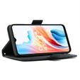 Pattintható tok a Oppo A38 4G / Oppo A18 4G, Card Slot, fekete