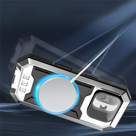 R-JUST páncélozott tok képernyővédővel és állvánnyal iPhone 17-hez