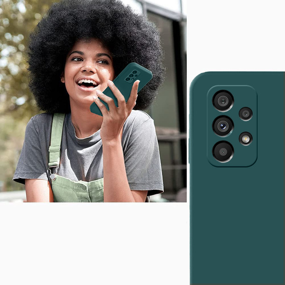 Telefontok a Samsung Galaxy A13 4G, Silicone Lite, sötétzöld