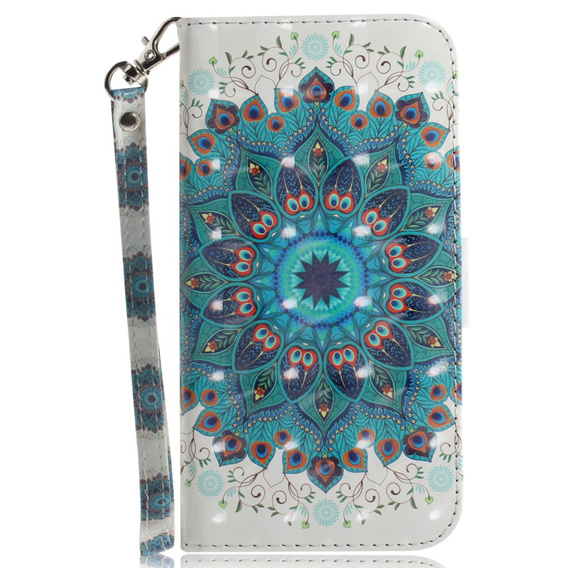 Pattintható tok a Motorola Edge 50 Pro 5G, Wallet, Mandala Flower
