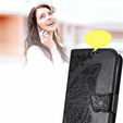 Pattintható tok a Realme 12, Butterfly, fekete