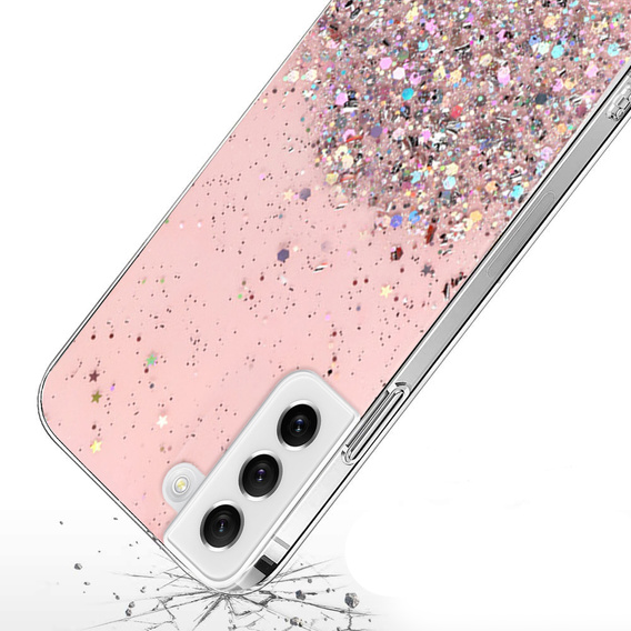 Telefontok a Samsung Galaxy S21 FE, Glittery, rózsaszín