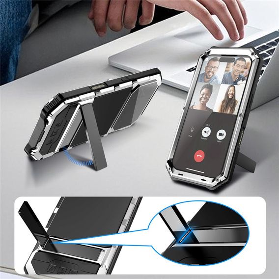 R-JUST páncélozott tok állvánnyal iPhone 17-hez