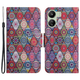 Pattintható tok a Xiaomi Redmi 13C / Poco C65, Wallet, Kaleidoscope, többszínű