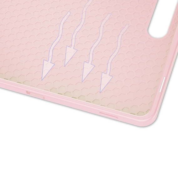 Tok Samsung Galaxy Tab S10 FE+ Plus, Smartcase tolltartóval, rózsaszín