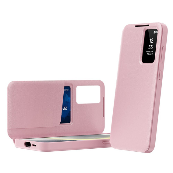 Flip tok Samsung Galaxy A55 5G, Smart View Wallet, rózsaszín