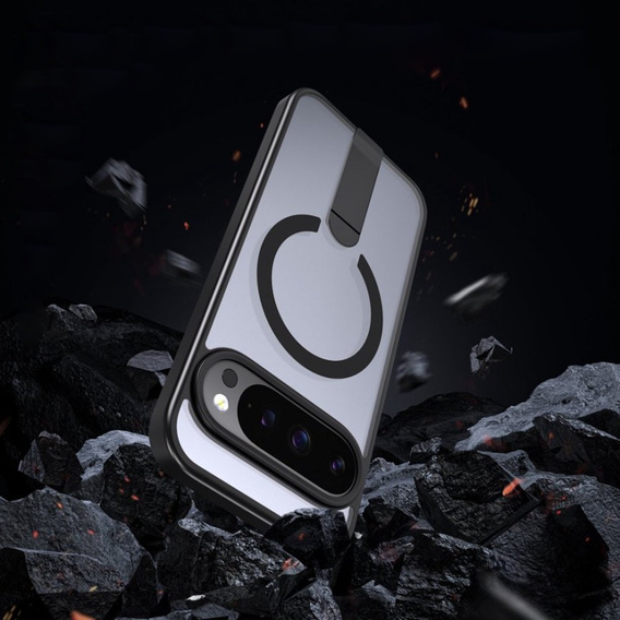 Fusion hibrid tok Google Pixel 10 Pro XL készülékhez, MagSafe, állvánnyal, fekete