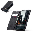 CASEME tok iPhone 14 Pro, Leather Wallet Case, fekete