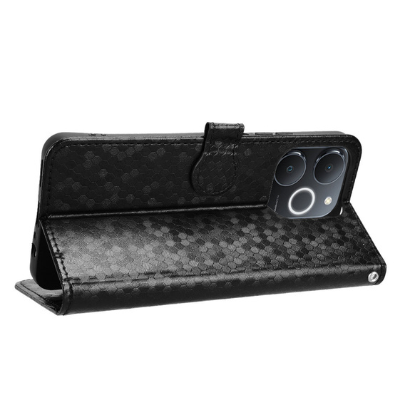 Flap tok Realme Note 70T 4G, Wallet Rhombus, fekete