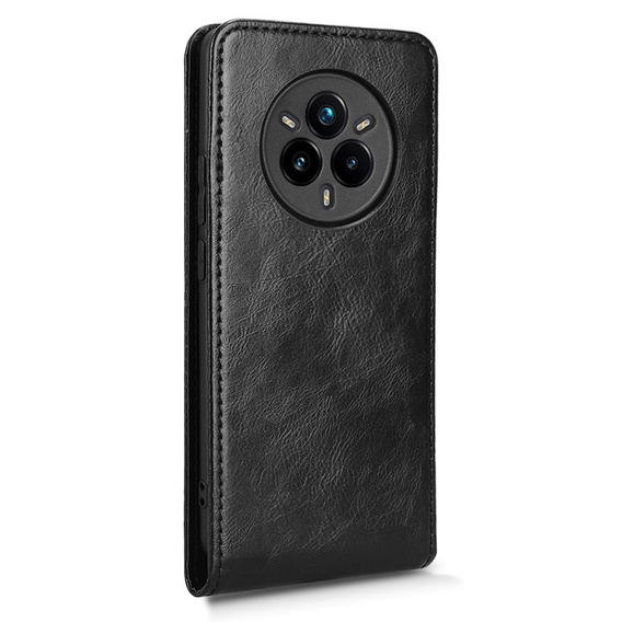 Pattintható tok a Realme 14 Pro+ 5G, Flip, fekete