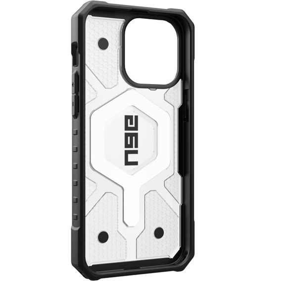 Urban Armor Gear Telefontok a iPhone 15 Pro Max, Pathfinder MagSafe, átlátszó / fekete