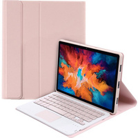 Tok + billentyűzet Lenovo Tab P11 J606F / Tab P11 5G, TouchPad Keyboard, rózsaszín rose gold