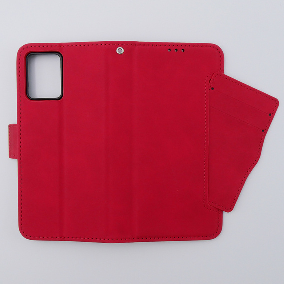 Pattintható tok a Motorola Moto G54 5G, Card Slot, piros