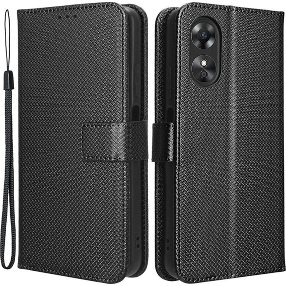 Pattintható tok a Oppo A17, Smart Magnet, fekete