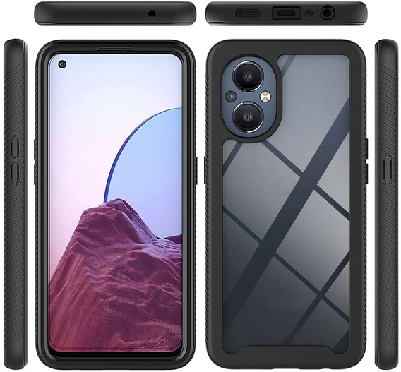 Tok Oppo Reno7 Lite készülékhez, Shockproof, fóliával, kék