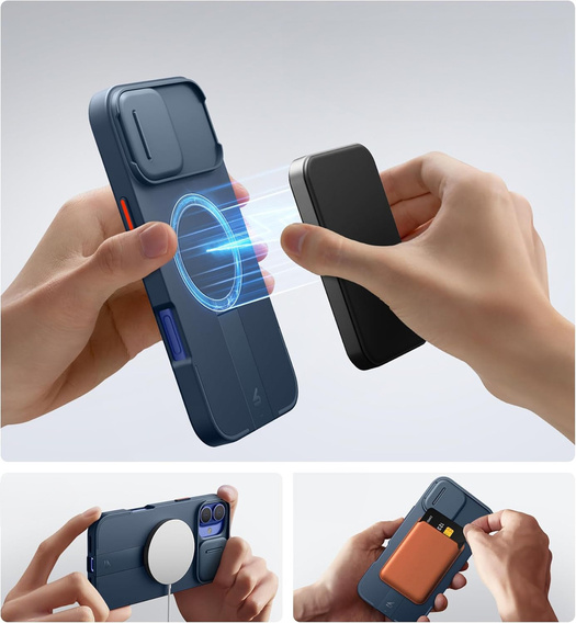 Tok iPhone 12 / 12 Pro készülékhez, Suritch Shockproof, MagSafe, fekete