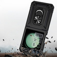 Páncélozott telefontok a Samsung Galaxy Z Flip7 FE / Z Flip6, Nox Case Ring, fekete