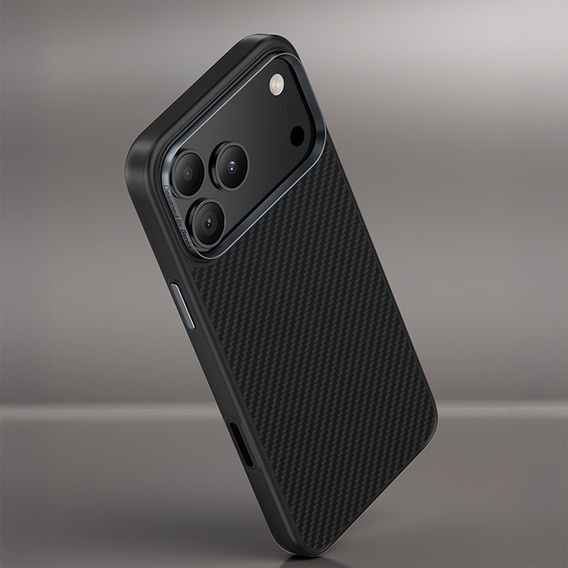 BENKS Kevlar Armor PRO Carbon Fiber 600D A070 tok MagSafe aktív gombbal iPhone 17 Pro Max készülékhez