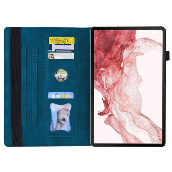 Tok Samsung Galaxy Tab S10 FE+ Plus, Classic, tolltartóval, kék