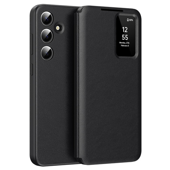Flip tok Samsung Galaxy S25, Smart View Wallet, fekete