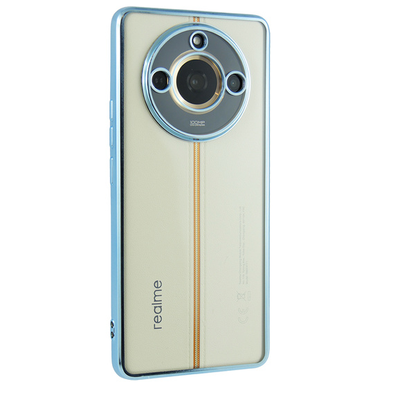 A Realme 11 Pro 5G / Pro+ 5G tok, Electroplating Frame, átlátszó / kék