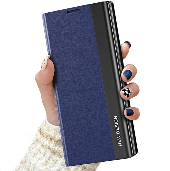 Pattintható tok a Xiaomi Poco M4 Pro 4G, Side Magnetic, sötétkék