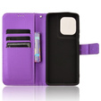 Pattintható tok a Motorola Edge 50 Pro, Wallet Smart Magnet, lila