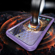 Tok Samsung Galaxy S25-hoz, Shockproof, üveggel, MagSafe-hoz, lila