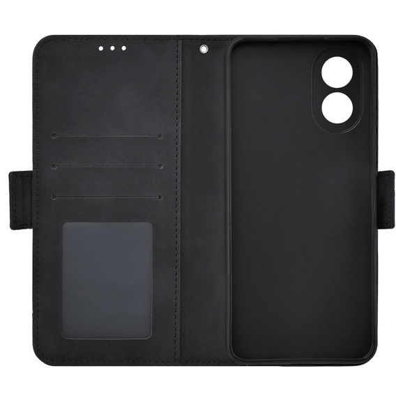 Pattintható tok a Oppo A58 4G, Card Slot, fekete