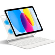 Billentyűzet tok iPad 10.9" 2022 (10 gen.) / iPad 11" 2025 A16 (11 gen.), Magnetic Keyboard Touchpad, fehér