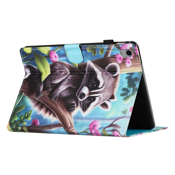 Tok iPad 10.9" 2022 (10 gen.), pánttal, raccoon