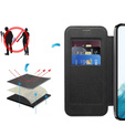 Pattintható tok a Samsung Galaxy S22 5G, RFID Wallet MagSafe CamShield, fekete