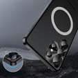 Kameravédő tok Samsung Galaxy S23 Ultra, CamShield MagSafe, átlátszó / fekete