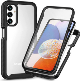 Tok Samsung Galaxy A14 4G/5G készülékhez, Shockproof, fóliával, fekete