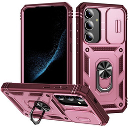 Telefontok a Samsung Galaxy S24+ Plus, CamShield Slide, rózsaszín / piros