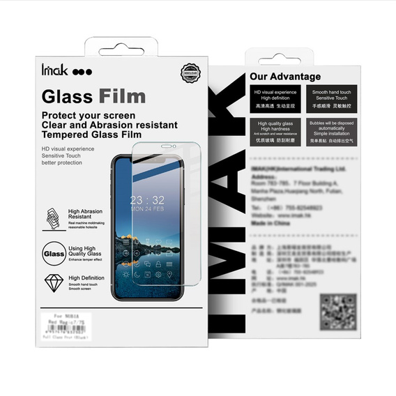 IMAK edzett üveg pozicionáló kerettel a Xiaomi Poco F8 Ultra készülékhez