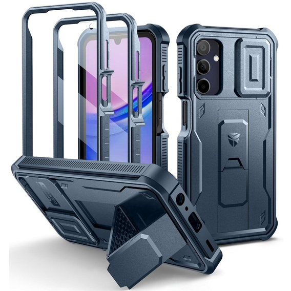Páncélozott tok a Samsung Galaxy A15, Dexnor Full Body (Two Frames), kék