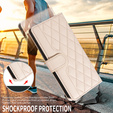 Rhombus Crossbody bőr flip tok Motorola Edge 70 készülékhez