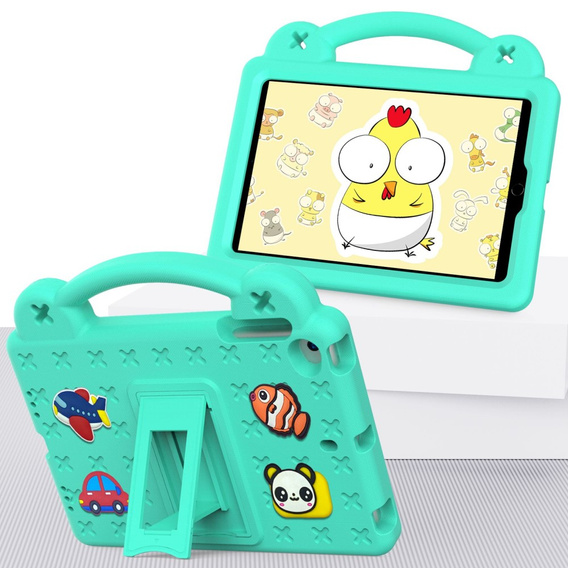 Gyermek tok iPad mini 7.9" 2019/2015/2014/2013/2012 (5/4/3/2/1 gen.), Cute Patterns, állvánnyal, zöld