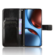 Pattintható tok a Realme GT 7 / 7T, Crazy Horse Wallet, fekete