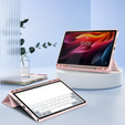 Tok Lenovo Tab K11 Plus, Smartcase Hybrid, tolltartó résszel, rózsaszín